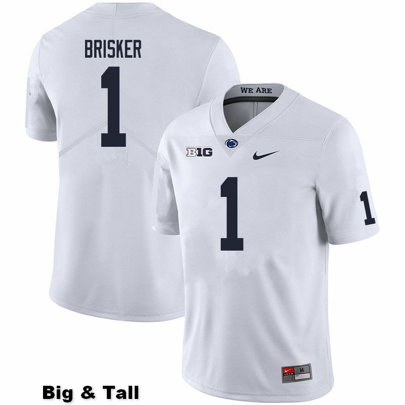 NCAA Nike Men's Penn State Nittany Lions Jaquan Brisker #1 College Football Authentic Big & Tall White Stitched Jersey YBY6398UU